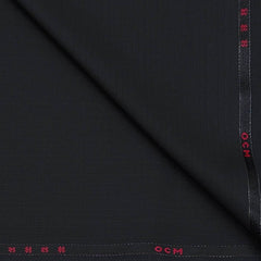 Trouser Fabric OCM Super 100s Wool Stretchable Blended Pin Lining Colour True Black