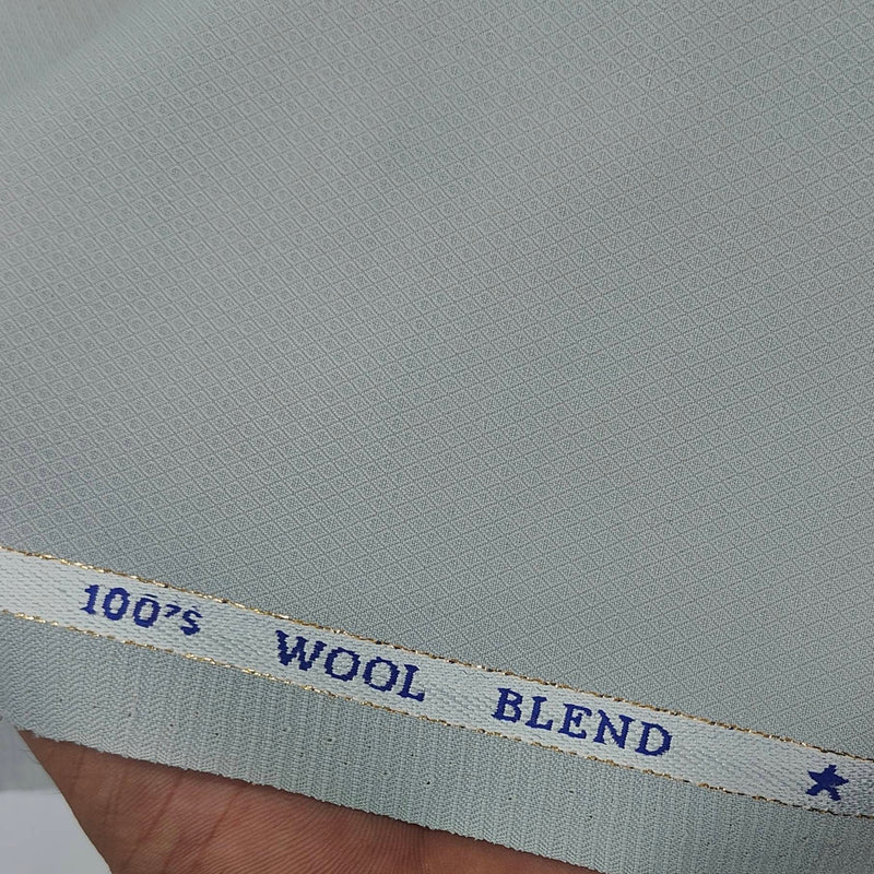 Trouser Fabric OCM Super 100s Wool Blended Dobby Colour Silver
