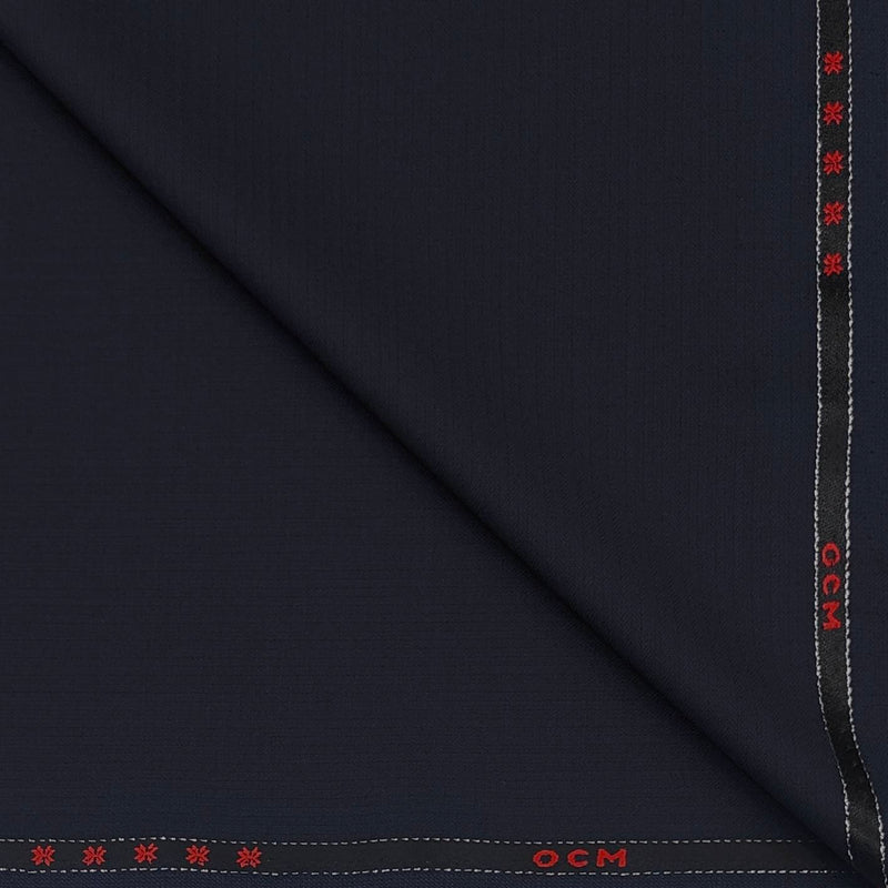 Trouser Fabric OCM Super 100s Wool Stretchable Blended Pin Lining Colour Midnight Blue