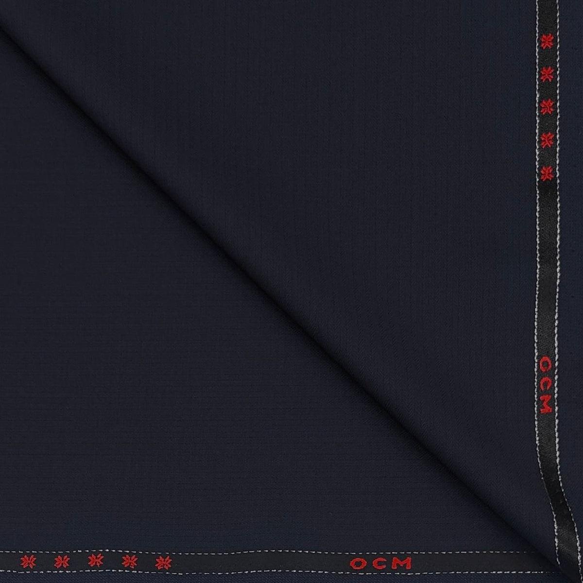 Trouser Fabric OCM Super 100s Wool Stretchable Blended Pin Lining Colour Midnight Blue