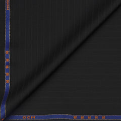 Trouser Fabric OCM Wool Blended Lining Colour Raven Black