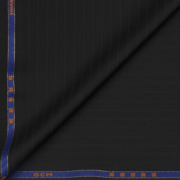 Trouser Fabric OCM Wool Blended Lining Colour Raven Black