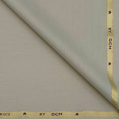 Trouser Fabric OCM Super 100s Wool Blended Dobby Colour Light Brown