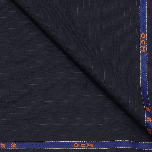 Trouser Fabric OCM Wool Blended Lining Colour Indigo Blue