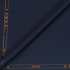 Trouser Fabric OCM Wool Blended Mild Broad Check Colour Neavy Blue