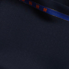 Trouser Fabric OCM Wool Blended Check Jacquard Colour Dark Blue