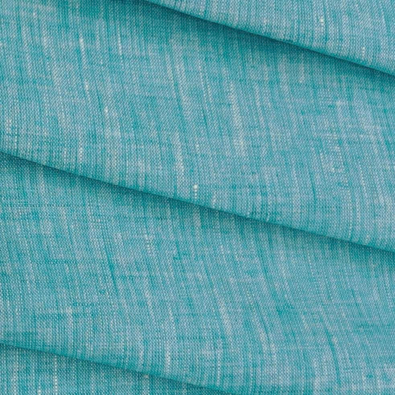 Shirt Fabric Raymond Pure Linen Plain Colour Firozi
