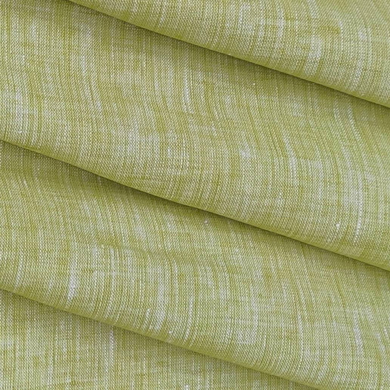 Shirt Fabric Raymond Pure Linen Plain Colour Lime Green
