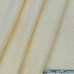 Shirt Fabric Raymond Pure Linen Plain Colour Cream