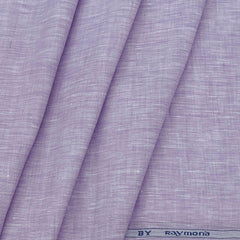 Shirt Fabric Raymond Pure Linen Plain Colour Lavender