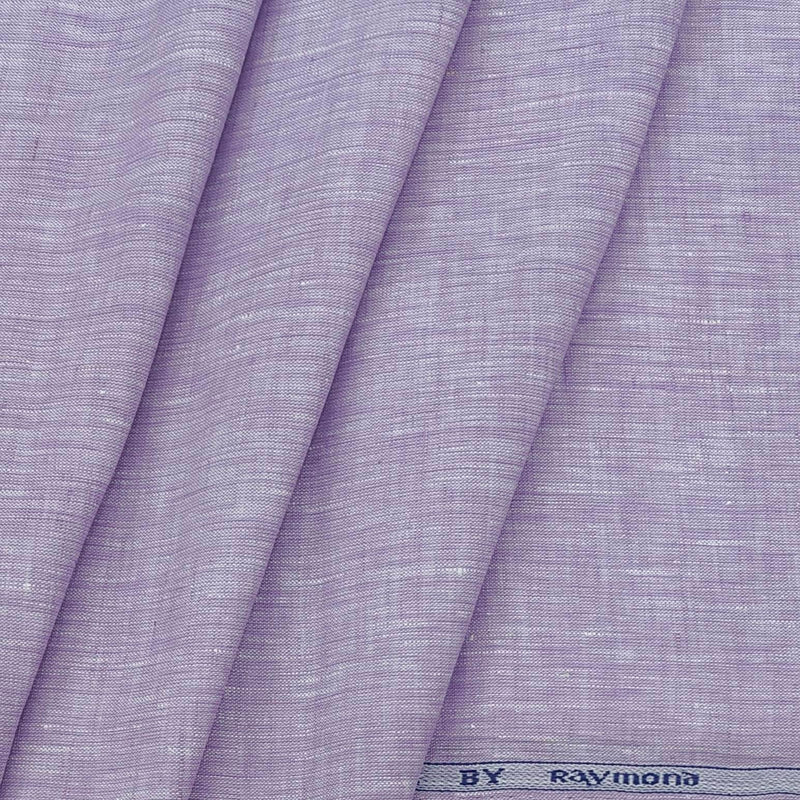 Shirt Fabric Raymond Pure Linen Plain Colour Lavender