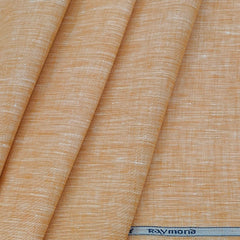 Shirt Fabric Raymond Pure Linen Plain Colour Apricot Peach