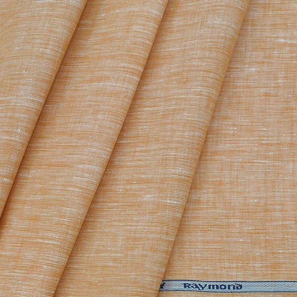 Shirt Fabric Raymond Pure Linen Plain Colour Apricot Peach