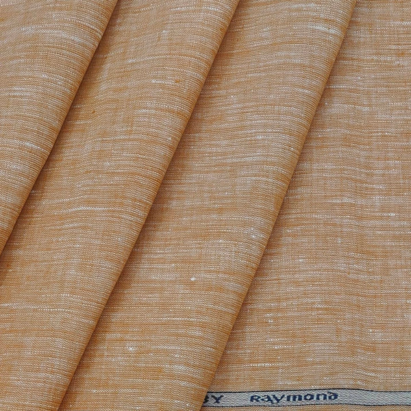 Shirt Fabric Raymond Pure Linen Plain Colour Sherbet Peach