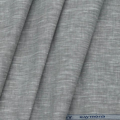 Shirt Fabric Raymond Pure Linen Plain Colour Grey