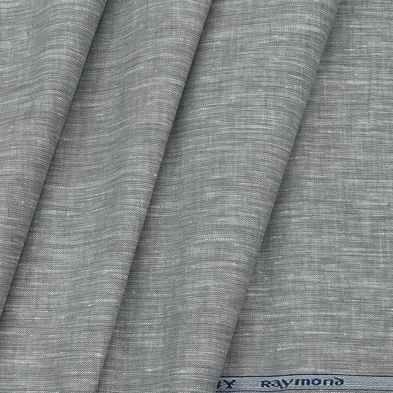 Shirt Fabric Raymond Pure Linen Plain Colour Grey