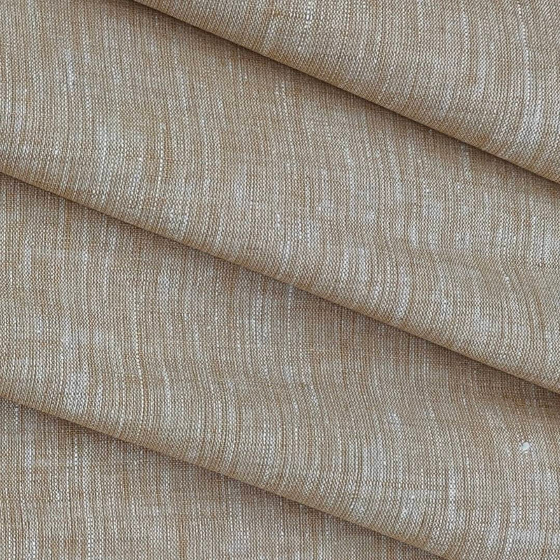 Shirt Fabric Raymond Pure Linen Plain Colour Light Brown