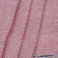 Shirt Fabric Raymond Pure Linen Plain Colour Puce Pink