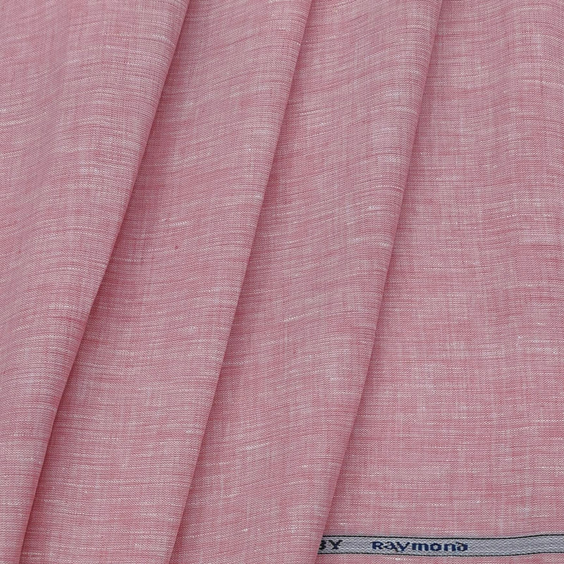 Shirt Fabric Raymond Pure Linen Plain Colour Puce Pink