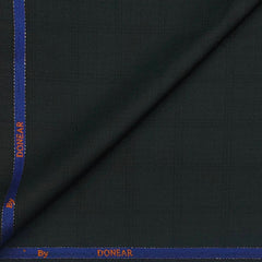 Trouser Fabric Donear Wool Blended Mild Broad Check Colour Sacramento Green
