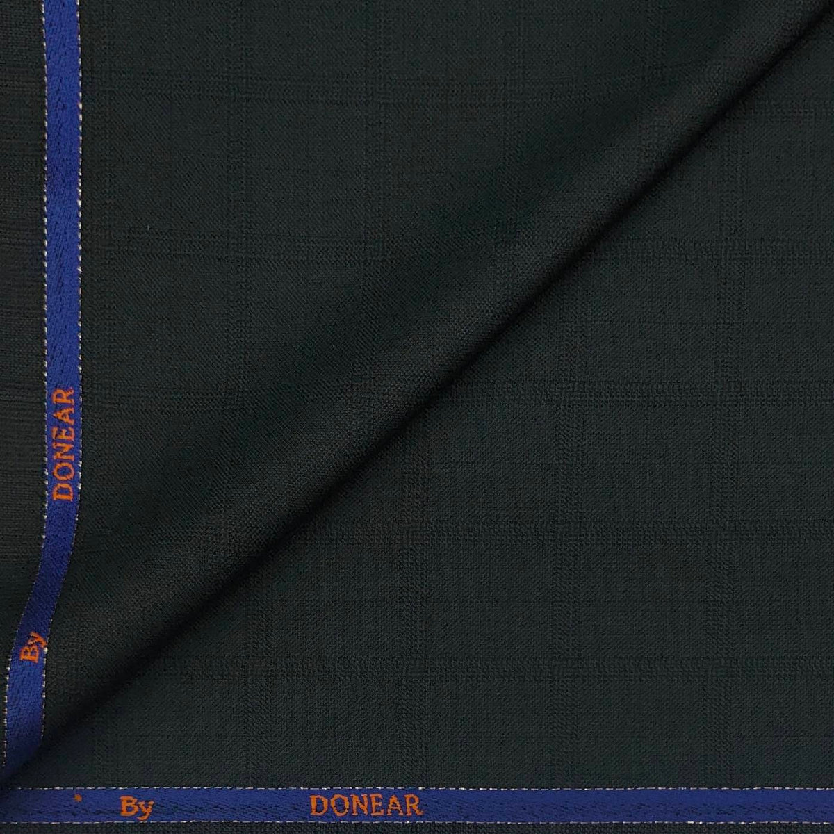 Trouser Fabric Donear Wool Blended Mild Broad Check Colour Sacramento Green