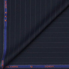 Trouser Fabric Donear Wool Blended Broad Lining Colour Dark Blue
