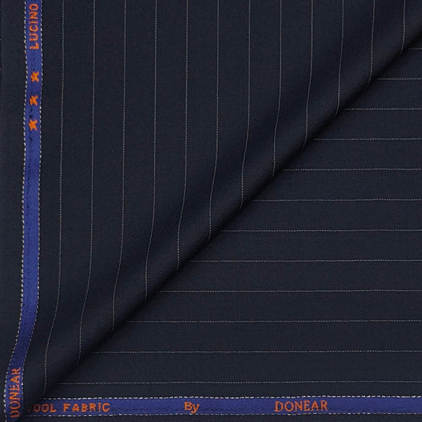 Trouser Fabric Donear Wool Blended Broad Lining Colour Dark Blue