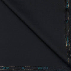 Trouser Fabric Donear Wool Blended Plain Colour Crow Black