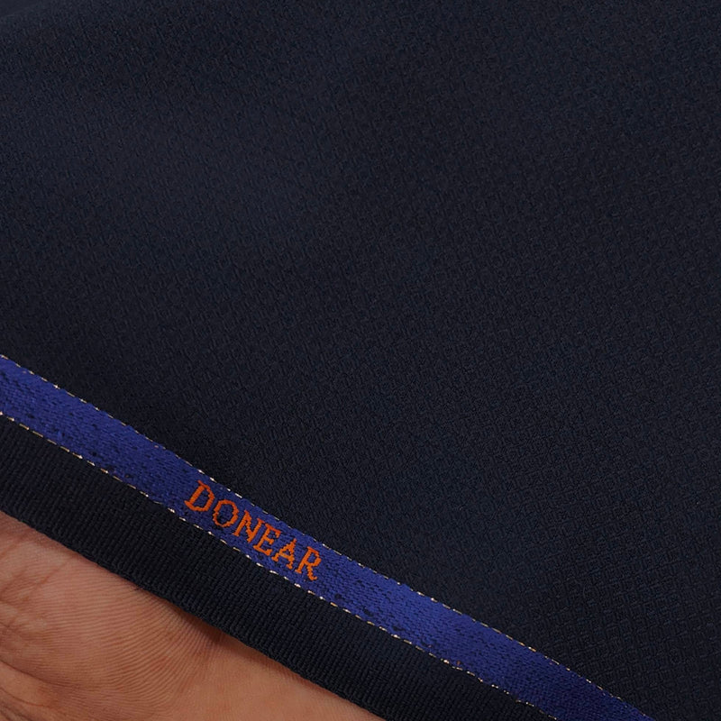 Trouser Fabric Donear Wool Blended Dobby Colour Midnight Blue