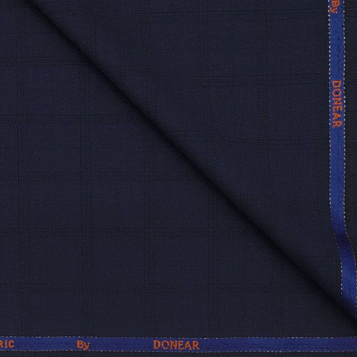 Trouser Fabric Donear Wool Blended Mild Broad Check Colour Berry Blue