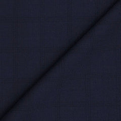 Trouser Fabric Donear Wool Blended Mild Broad Check Colour Berry Blue