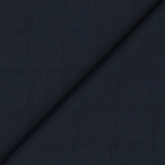 Trouser Fabric Donear Wool Blended Mild Broad Check Colour Dark Agean Blue