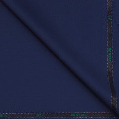Trouser Fabric Donear Wool Blended Plain Colour Cobalt Blue