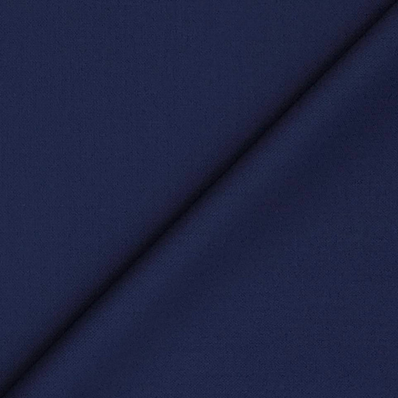 Trouser Fabric Donear Wool Blended Plain Colour Cobalt Blue