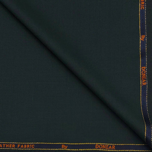 Trouser Fabric Donear Wool Blended Self Texture Colour Hunter Green