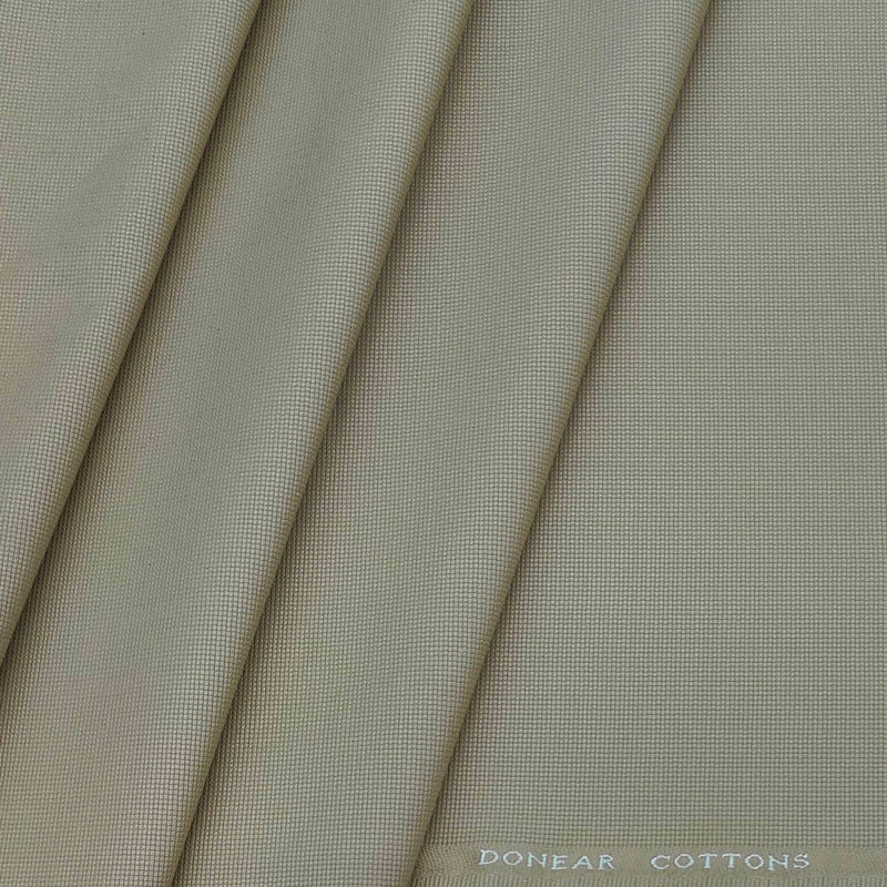 Trouser Fabric Donear Lycra Pure Cotton Structured Colour Cream