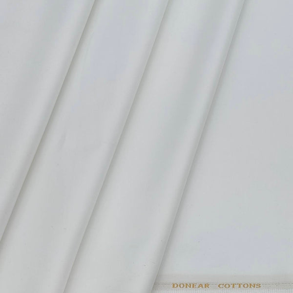 Trouser Fabric Donear Lycra Giza Cotton Plain Colour White