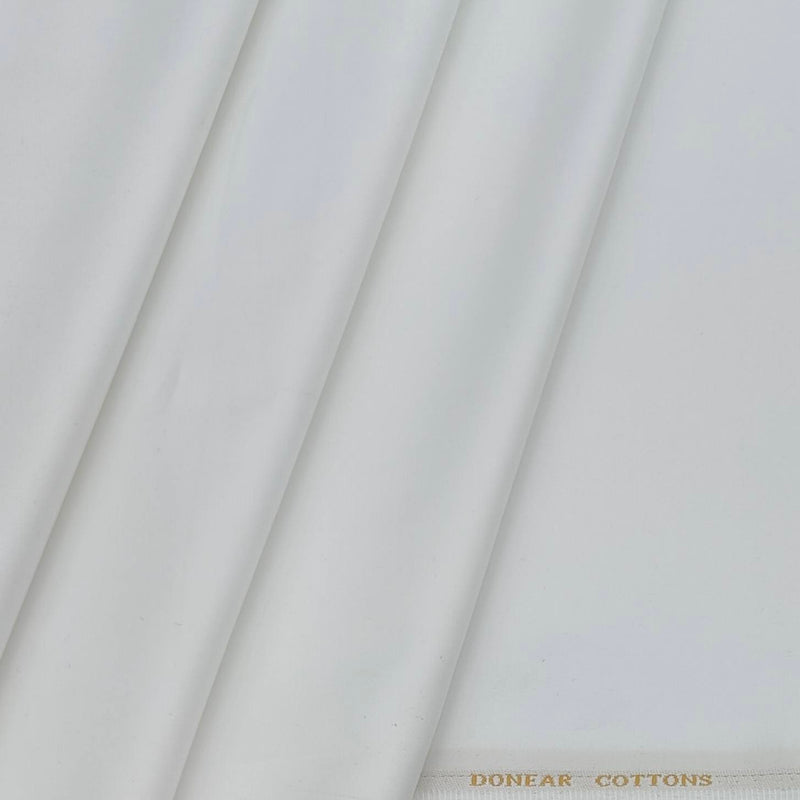 Trouser Fabric Donear Lycra Giza Cotton Plain Colour White
