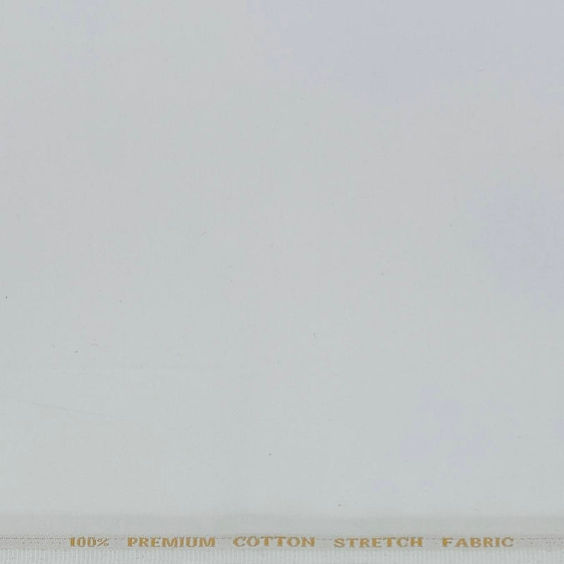 Trouser Fabric Donear Lycra Giza Cotton Plain Colour White