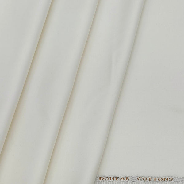 Trouser Fabric Donear Giza Cotton Plain Colour Off White