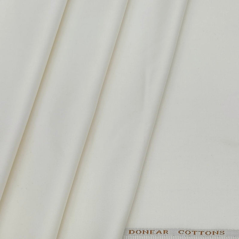 Trouser Fabric Donear Giza Cotton Plain Colour Off White