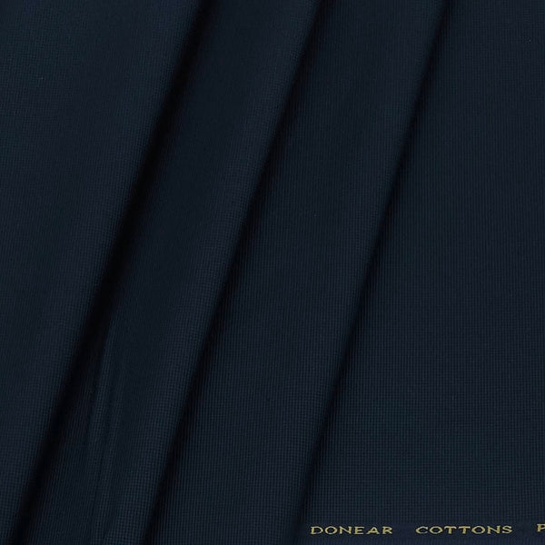 Trouser Fabric Donear Lycra Pure Cotton Structured Colour Midnight Blue