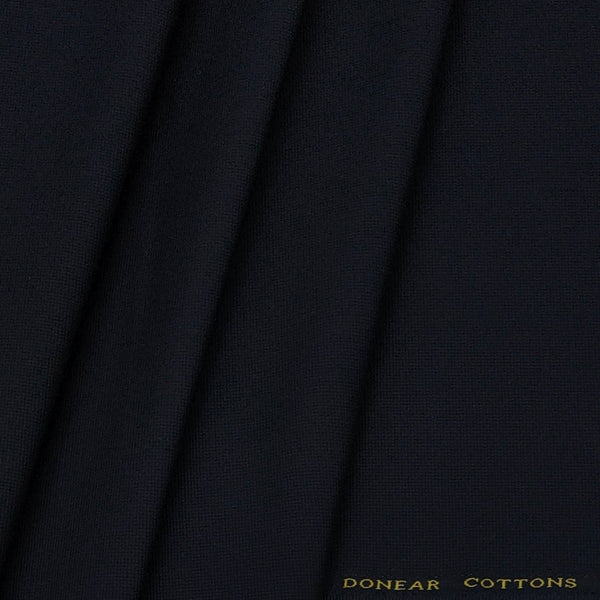 Trouser Fabric Donear Lycra Pure Cotton Structured Colour Midnight Blue