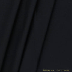 Trouser Fabric Donear Lycra Pure Cotton Structured Colour Black