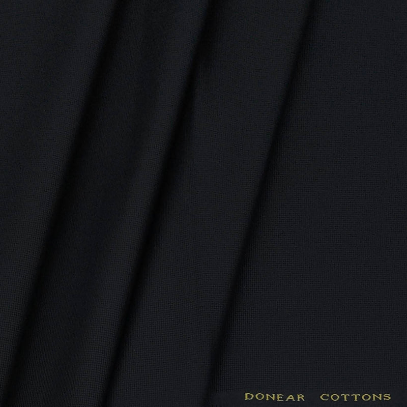 Trouser Fabric Donear Lycra Pure Cotton Structured Colour Black
