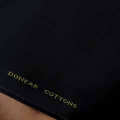 Trouser Fabric Donear Lycra Pure Cotton Structured Colour Black