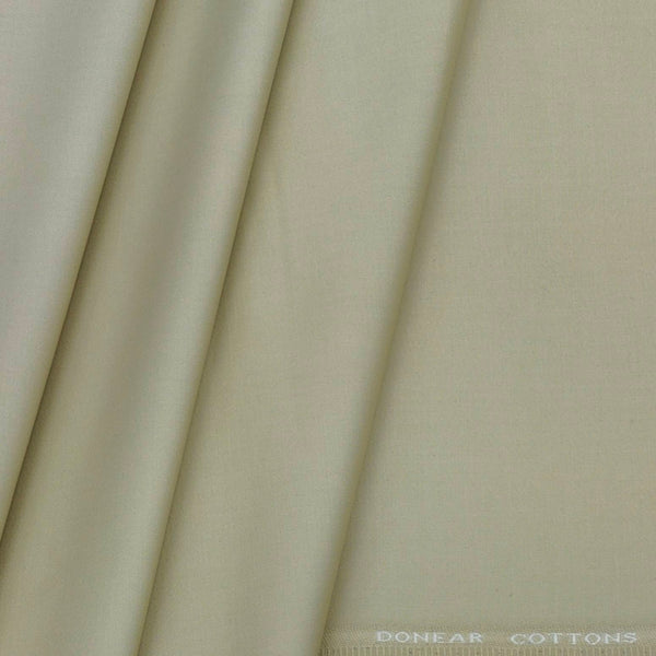 Trouser Fabric Donear LA Finish Lycra Pure Cotton Plain Colour Camel Cream