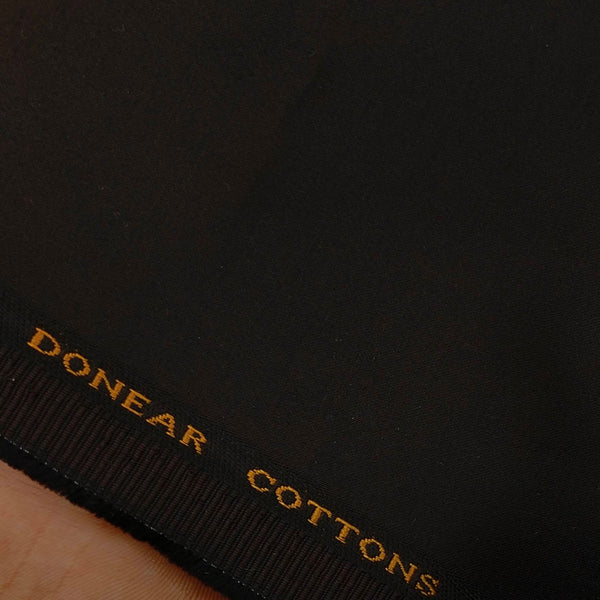 Trouser Fabric Donear Pure Cotton Plain Colour Umber Brown