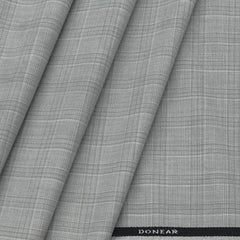 Trouser Faric Donear 4Way Lycra Premium Broad Check Colour Light Grey