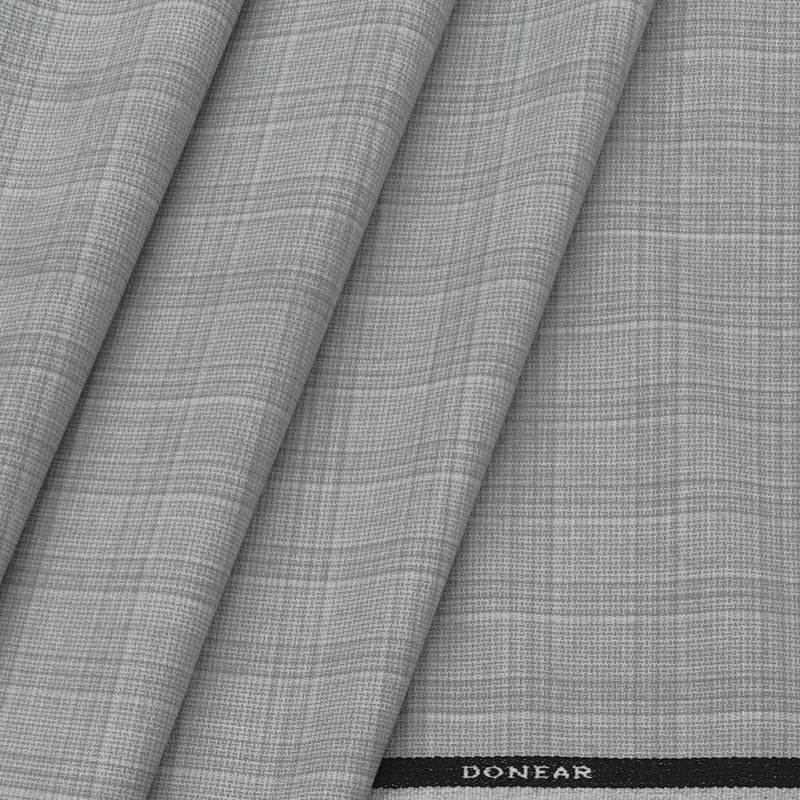 Trouser Faric Donear 4Way Lycra Premium Broad Check Colour Light Grey